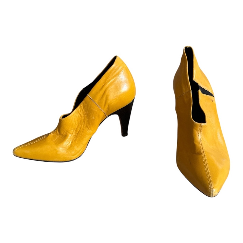 Vintage JC de Castelbajac leather ankle boots booties women 36, made in Brazil